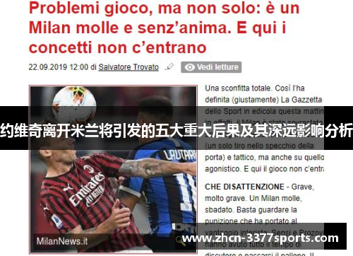 约维奇离开米兰将引发的五大重大后果及其深远影响分析