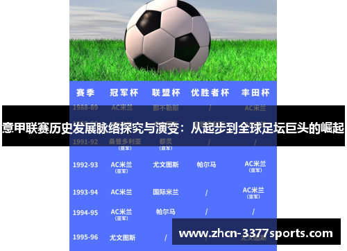 意甲联赛历史发展脉络探究与演变：从起步到全球足坛巨头的崛起